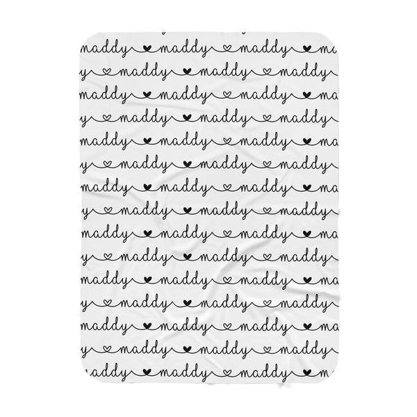 "MADDY" Personalized Blanket -Hearts Collection - Dotboxed