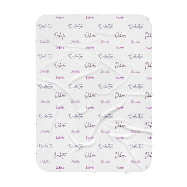 Personalized Name Swaddle Blanket - DAKOTA Font style