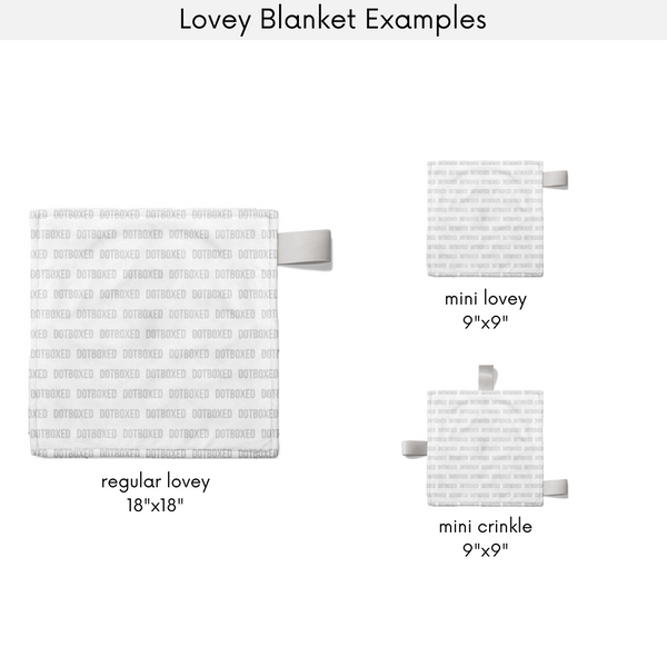 Mini Lovey or Mini Crinkle Blanket - Cream Gingerbread Milk and Cookies - Dotboxed