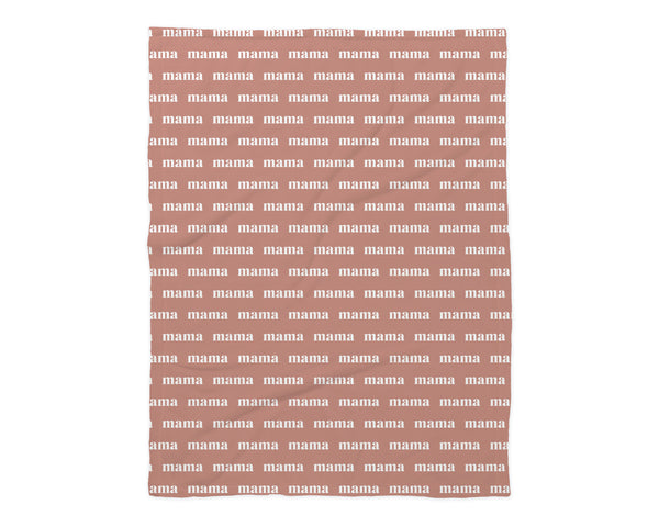 Family Name Minky Blanket - Solid Background Name Repeat *2 Layer