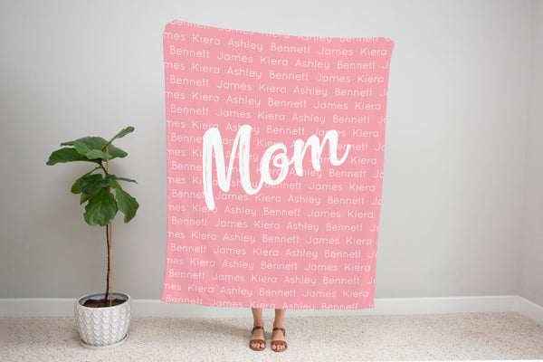 Family Name Minky Blanket - Solid Background *2 Layer