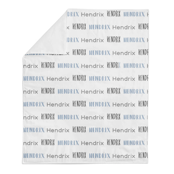 Personalized Name Minky Blanket - MULTI FONT REPEAT - Dotboxed