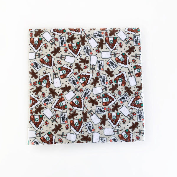 Mini Lovey or Mini Crinkle Blanket - Cream Gingerbread Milk and Cookies - Dotboxed