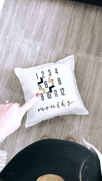 MILESTONE PILLOW ONE OF A KIND - MONTHS - Dotboxed