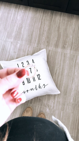 MILESTONE PILLOW ONE OF A KIND - MONTHS - Dotboxed