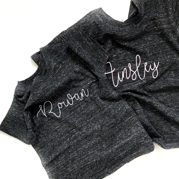 Personalized Name Shirt - CHARCOAL - Dotboxed