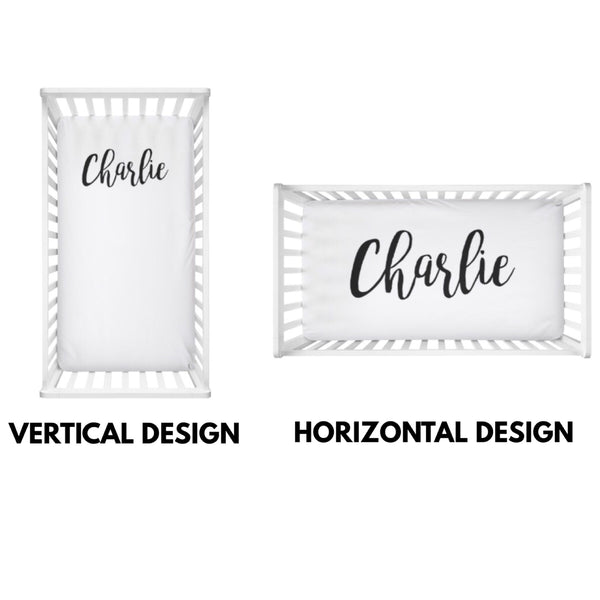 Botany Wreath Large Centered Name - Personalized Name Bedding - Dotboxed