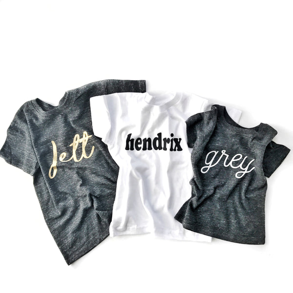 Personalized Name Shirt - WHITE - Dotboxed